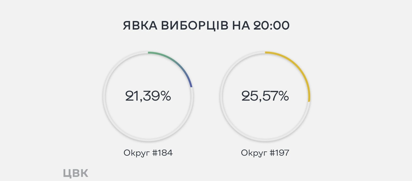 В Украине в двух округах прошли промежуточные выборы народных депутатов